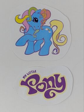My Little Pony G3 Vintage Sticker Set Logo Rainbow Dash